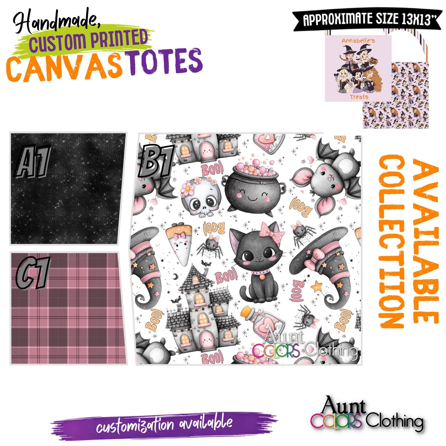 ACC 7/17/26 - Halloween Tote Bags X 2