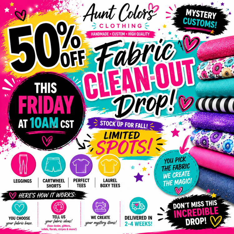 ACC 50% off Fabric Clean Out Drop - 07/24/26
