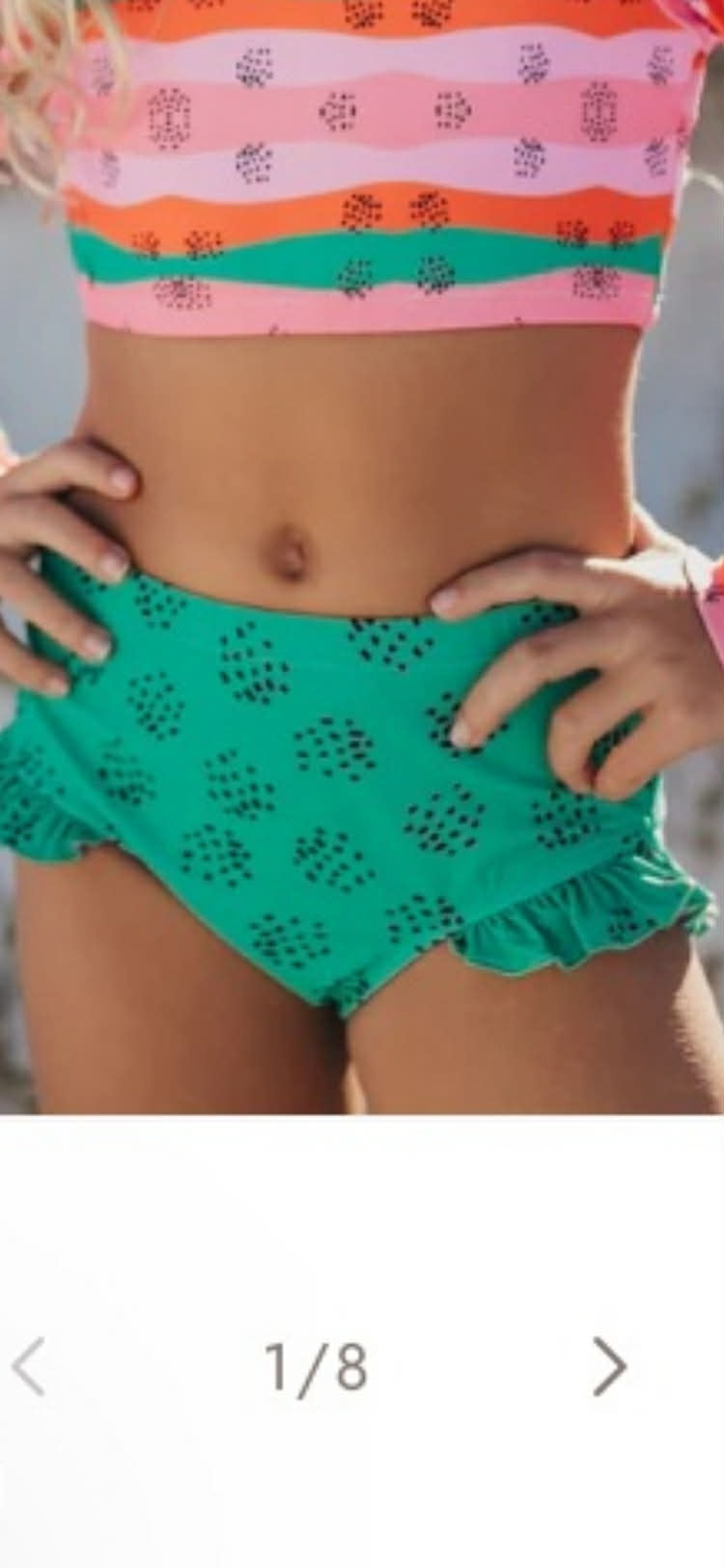 ACC Swim - Rashguard plus low rise swim bottoms with flutters