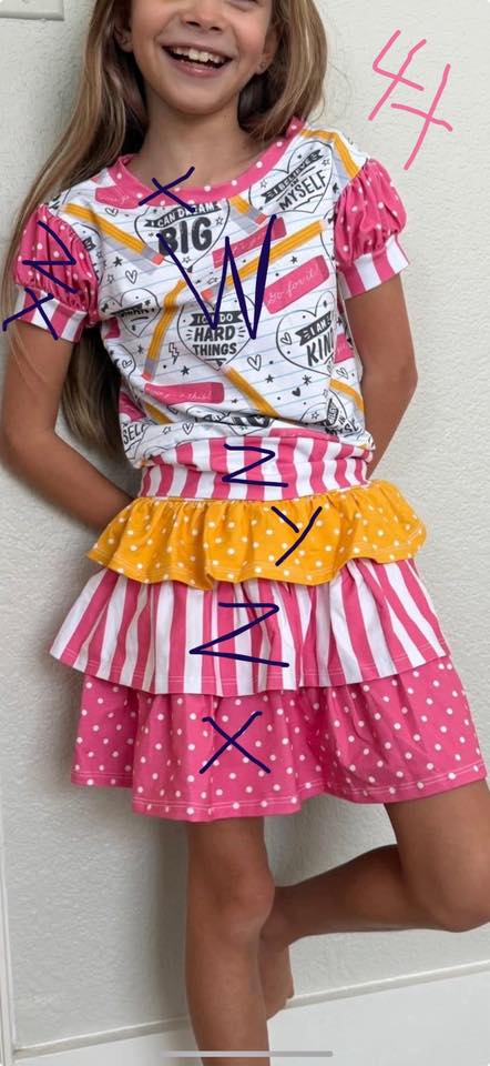 ACC 9/12/25 - Cartwheel Shorts X 2, cupcake skort, laurel lounge top X 2 & Skirted leo