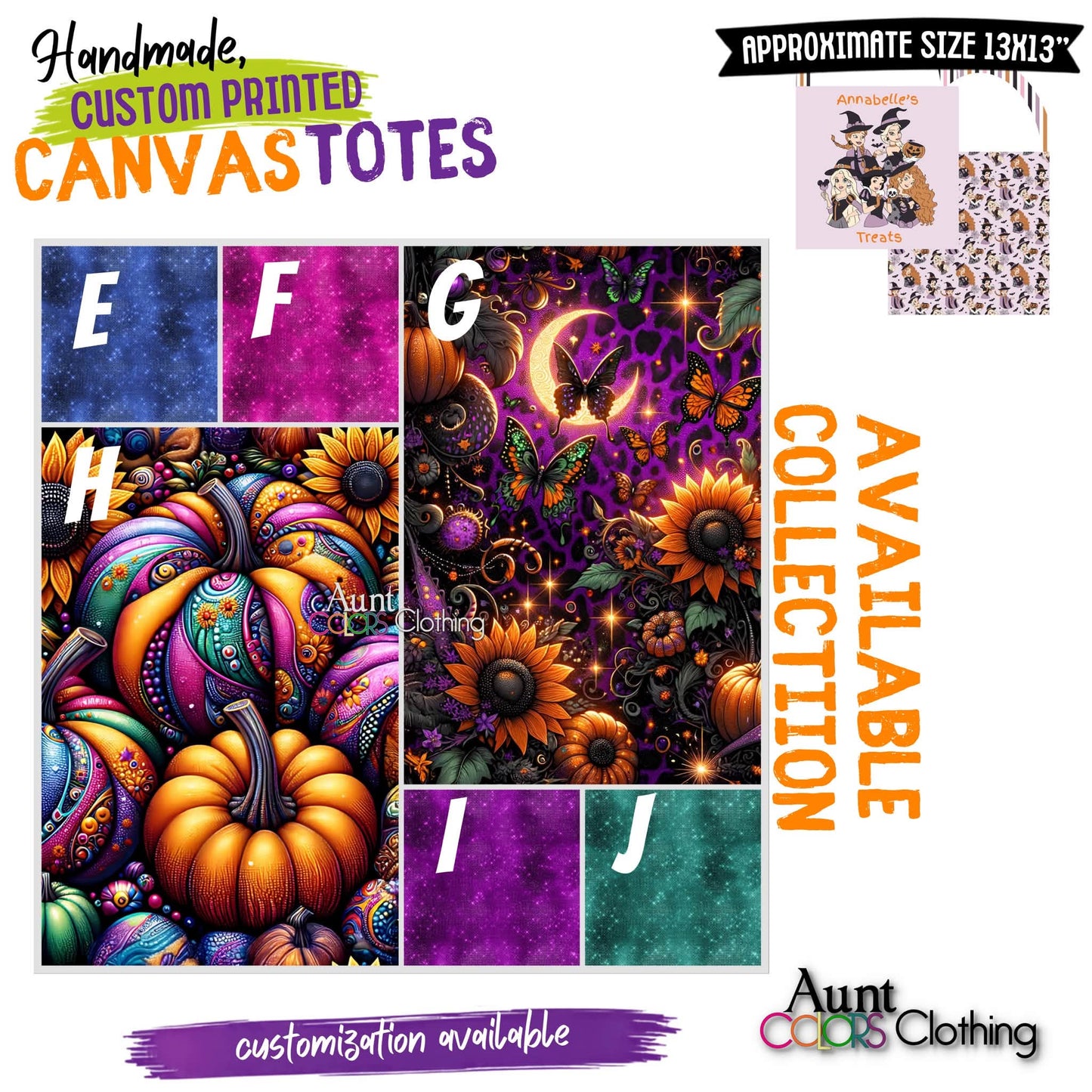 ACC 7/17/26 - Halloween Tote Bags X 3