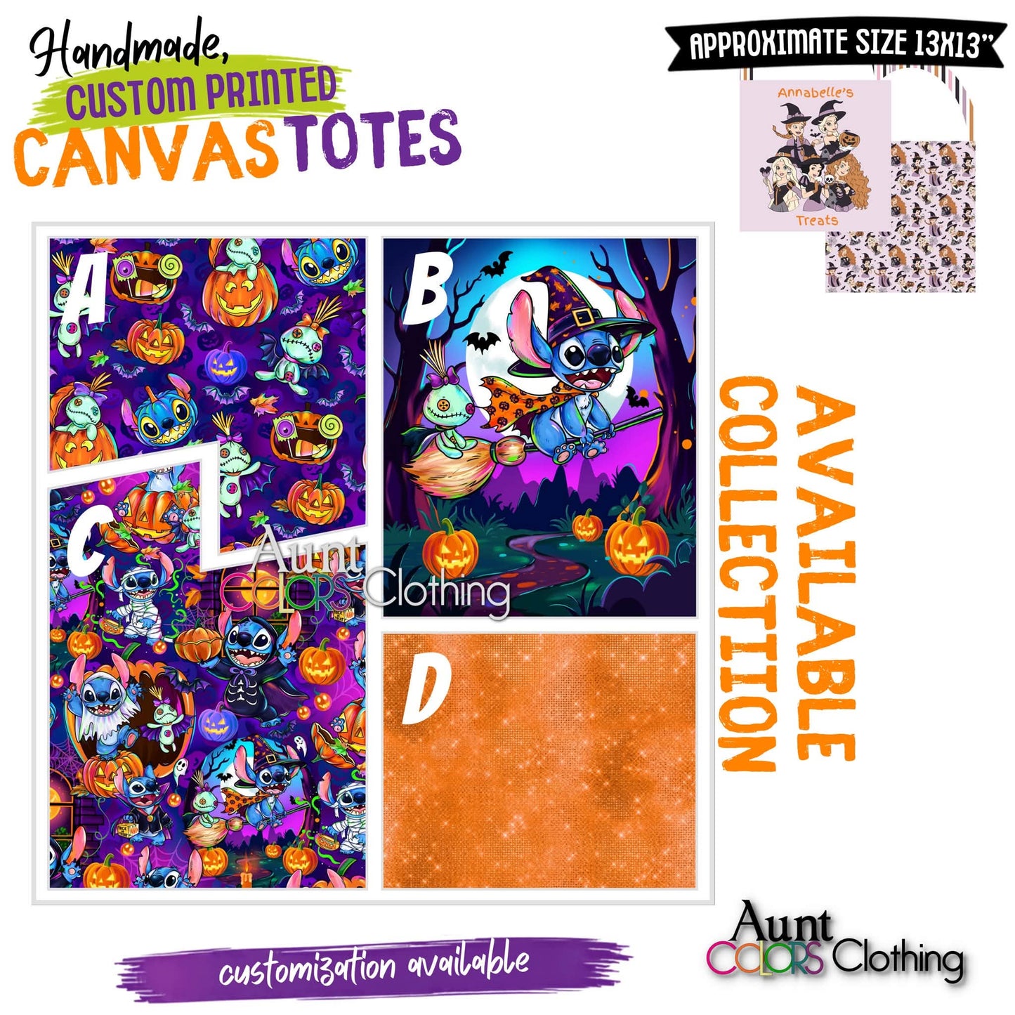 ACC 7/17/26 - Halloween Tote Bags X 2