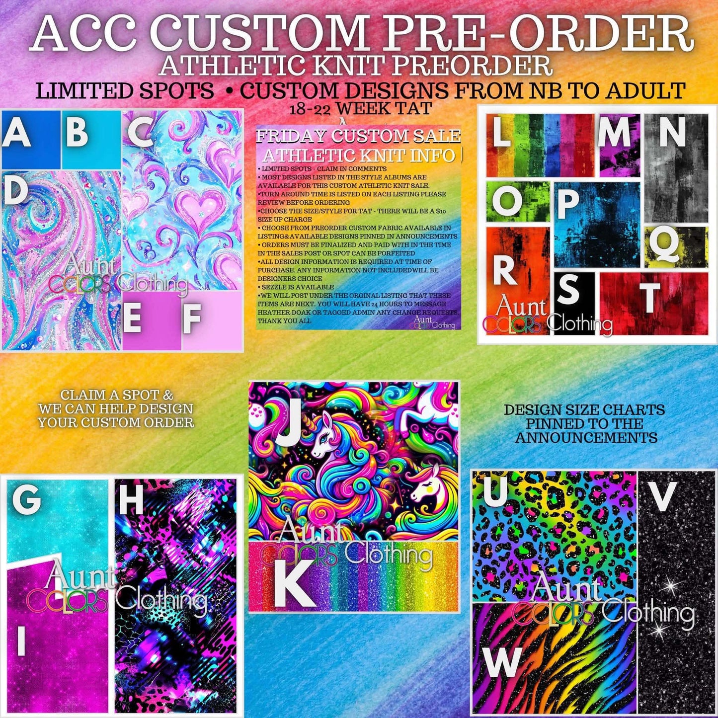 ACC rush order 5 bralettes